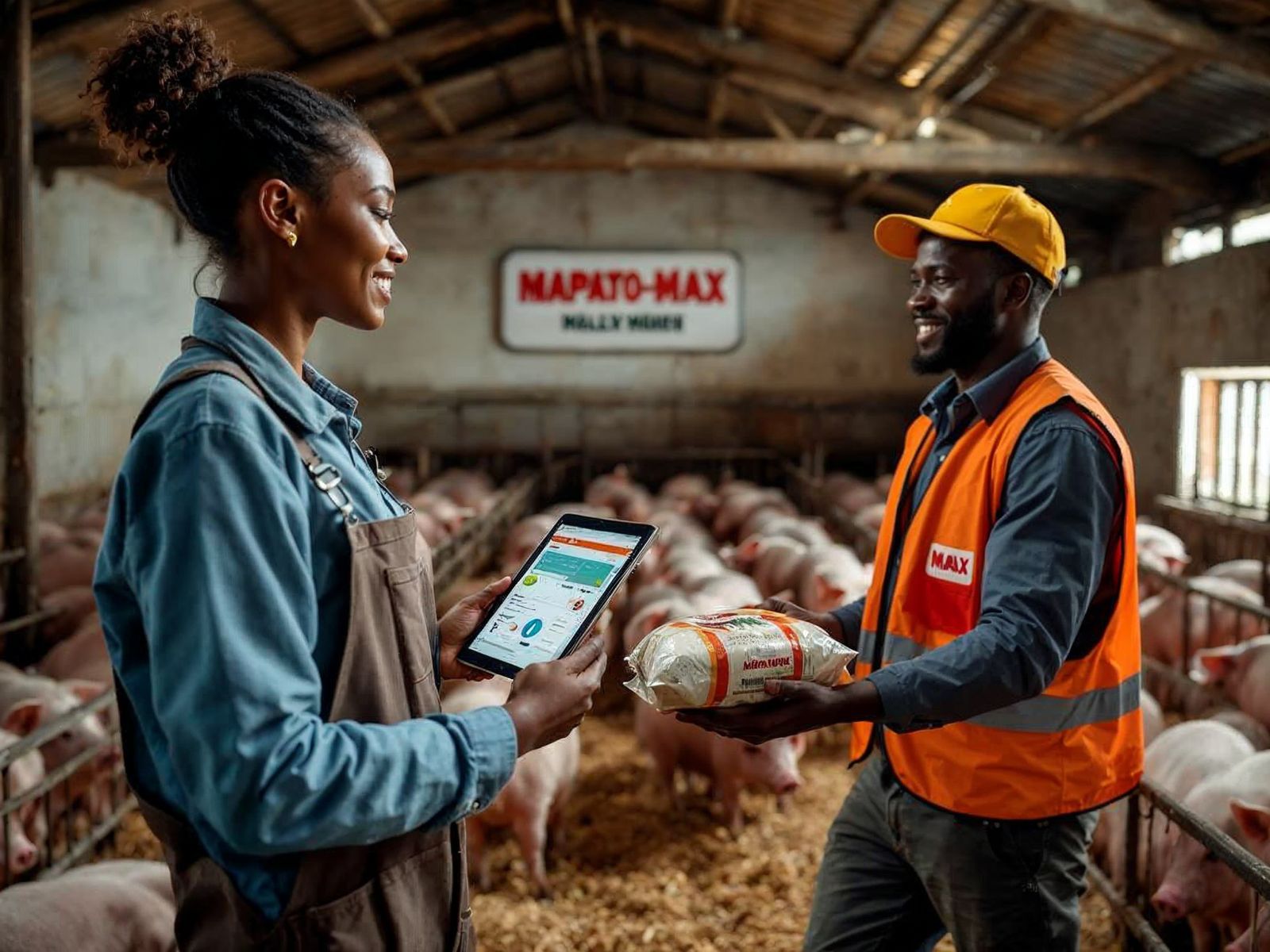 Mapato Max distributor visit — household-level service