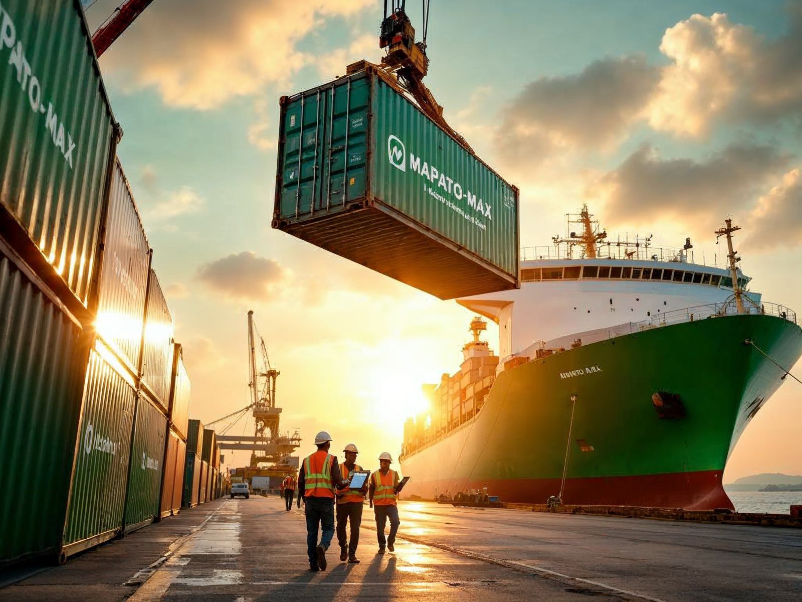 Mapato Max container being loaded at port